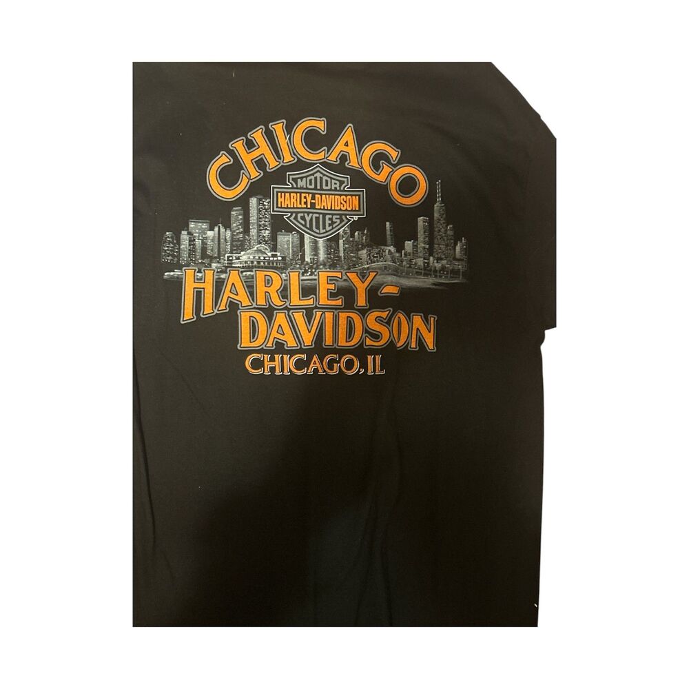 New Harley Davidson  T-shirt Mens size L from Chicago Black